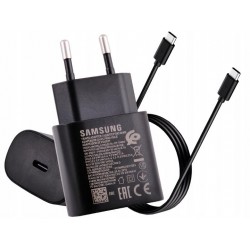 ŁADOWARKA SIECIOWA SAMSUNG SUPER FAST 25W TYP C / TYP C 
EP-TA800EBE + KABEL DA705BBE czarna 