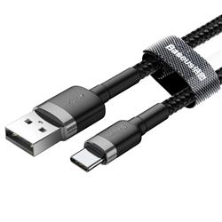 KABEL USB/USB-C BASEUS CAFULE CABLE NYLONOWY QC3.0 3A 1m czarno-szary 
46796
6953156278202
BRA006964-40298