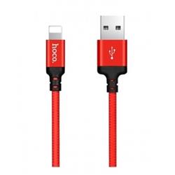 KABEL USB LIGHTNING HOCO X14 SPEED FAST CHARGING 1m czerwono-czarny-56986