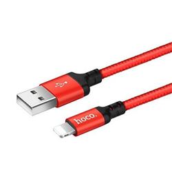 KABEL USB LIGHTNING HOCO X14 SPEED FAST CHARGING 1m czerwono-czarny-56987