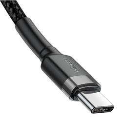 KABEL USB-C/USB-C BASEUS CAFULE NYLONOWY PD2.0 60W 20V 3A QC3.0 2m czarno-szary 
46967   6953156285231-25936
