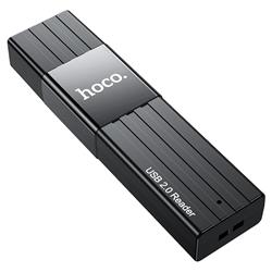 CZYTNIK KART PAMIĘCI HOCO HB20 2w1 USB 2.0-46023