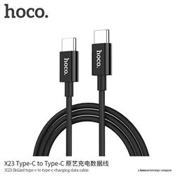 KABEL USB TYP C / TYP C HOCO X23 SKILLED POWER DELIVERY 1m czarny -45821