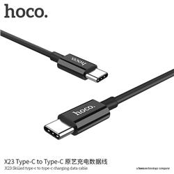 KABEL USB TYP C / TYP C HOCO X23 SKILLED POWER DELIVERY 1m czarny -45822