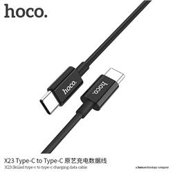 KABEL USB TYP C / TYP C HOCO X23 SKILLED POWER DELIVERY 1m czarny -45823