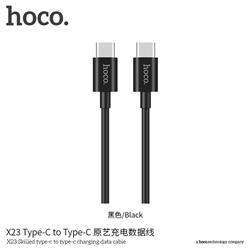 KABEL USB TYP C / TYP C HOCO X23 SKILLED POWER DELIVERY 1m czarny -45824
