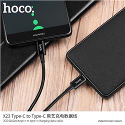 KABEL USB TYP C / TYP C HOCO X23 SKILLED POWER DELIVERY 1m czarny -45825