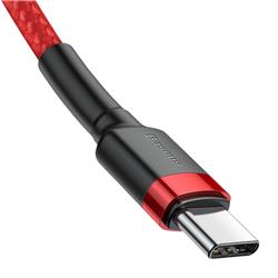 KABEL USB-C/USB-C BASEUS CAFULE NYLONOWY PD2.0 60W 20V 3A QC3.0 2m czerwony 
46965
6953156285224-47880