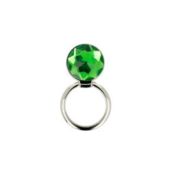 RING CRYSTAL zielono-srebrny-56139