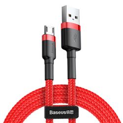 KABEL USB/MICRO BASEUS CAFULE CABLE NYLONOWY QC3.0 2.4A 1m czerwony 46786
6953156280328-24421