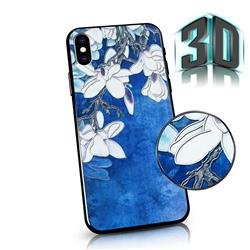 POKROWIEC FLOWER 3D SAMSUNG A41 niebieski-40942