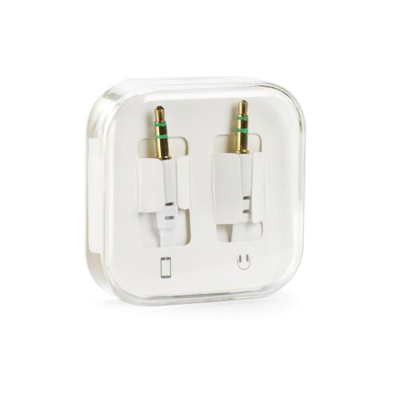 ADAPTER AUDIO JACK 3,5 mm / AUDIO JACK 3.5mm biały box-68901