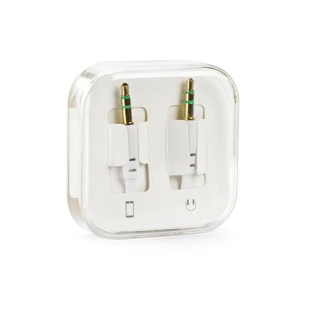 ADAPTER AUDIO JACK 3,5 mm / AUDIO JACK 3.5mm biały box-68901
