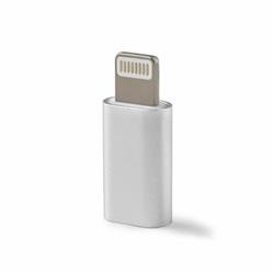 ADAPTER ŁADOWARKI MICRO USB / IPHONE 5/6/7/8/X REVERSE srebrny-37256
