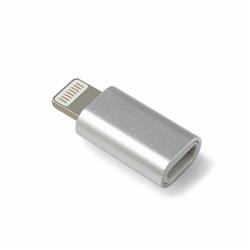 ADAPTER ŁADOWARKI MICRO USB / IPHONE 5/6/7/8/X REVERSE srebrny-37258