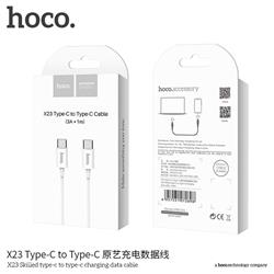 KABEL USB TYP C /  TYP C SKILLED POWER DELIVERY HOCO X23 biały-69697