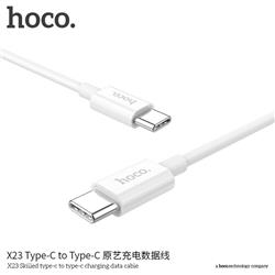 KABEL USB TYP C / TYP C HOCO X23 SKILLED POWER DELIVERY 1m biały-69698