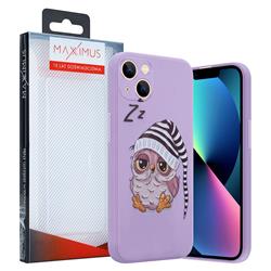 OWL SLEEPY IPHONE 13 PRO MAX (6.7) fiolet-56543