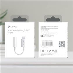 ADAPTER HF / AUDIO AUX JACK 3,5mm   ŁADOWANIE LIGHTNING DEVIA biały 
BRA007122-72202