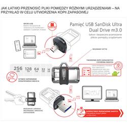 PENDRIVE SANDISK ULTRA DUAL DRIVE 32 GB 150Mb/s USB 3.0/ MICRO USB-26995
