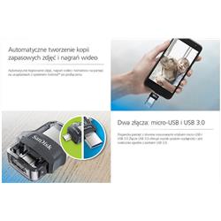 PENDRIVE SANDISK ULTRA DUAL DRIVE 32 GB 150Mb/s USB 3.0/ MICRO USB-26998