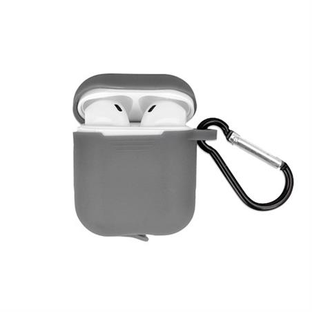 PUDEŁKO SILIKONOWE AIRPODS 2GEN/1GEN Z HACZYKIEM szare
GSM098925-74669