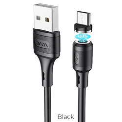 KABEL USB MICRO HOCO X52 3A MAGNETYCZNY czarny 1m-54763