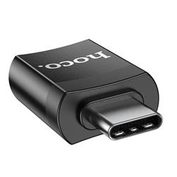 ADAPTER HOCO OTG USB A (żeński ) / TYP C UA17 czarny -76749