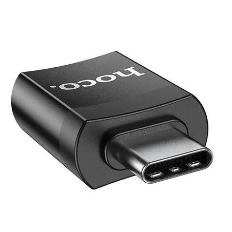 ADAPTER HOCO OTG USB A (żeński ) / TYP C UA17 czarny -76749
