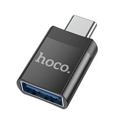 ADAPTER HOCO OTG USB / TYP C UA17 czarny ( żeński )-76750