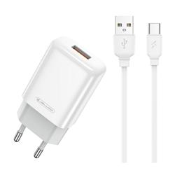 ŁADOWARKA SIECIOWA JELLICO EU01 1 X USB   KABEL TYP C 2.4A biała
6974929202941-77864