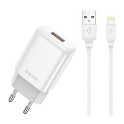 ŁADOWARKA SIECIOWA JELLICO EU01 1 X USB   KABEL LIGHTNING 2.4A biała
6974929202460-77867