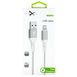 KABEL AMPERE USB LIGHTNING 0.3M biały
KAB0003320-78468