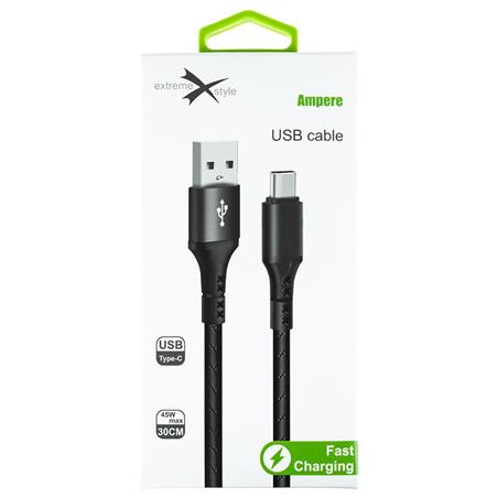 KABEL AMPERE USB TYP C 0.3m czarny
KAB000322-78472