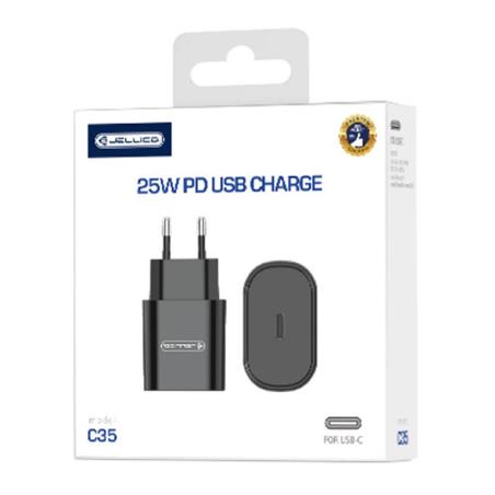 ŁADOWARKA SIECIOWA JELLICO C35 25W PD USB TYP C czarna-79178