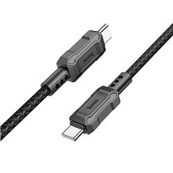 KABEL USB TYP C / TYP C HOCO X94 60W 3A 1m  POWER DELIVERY LEADER czarny-79966