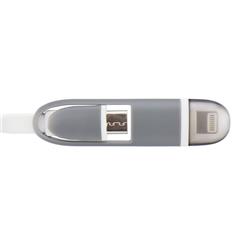 KABEL USB 2W1 MICRO USB  IPHONE 5/6/7/8/X LIGHTNING biały-528