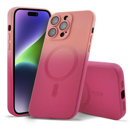 ETUI OMBRE MAGSAFE IPHONE 12 (6.1) różowe-82019