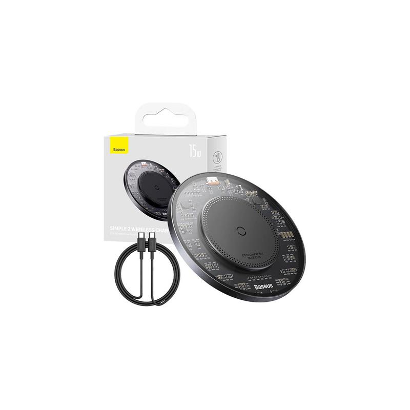ŁADOWARKA BEZPRZEWODOWA BASEUS SIMPLE 2 15W Z KABLEM USB-C / USB-C czarna
6932172624507
6953156272965
-83382