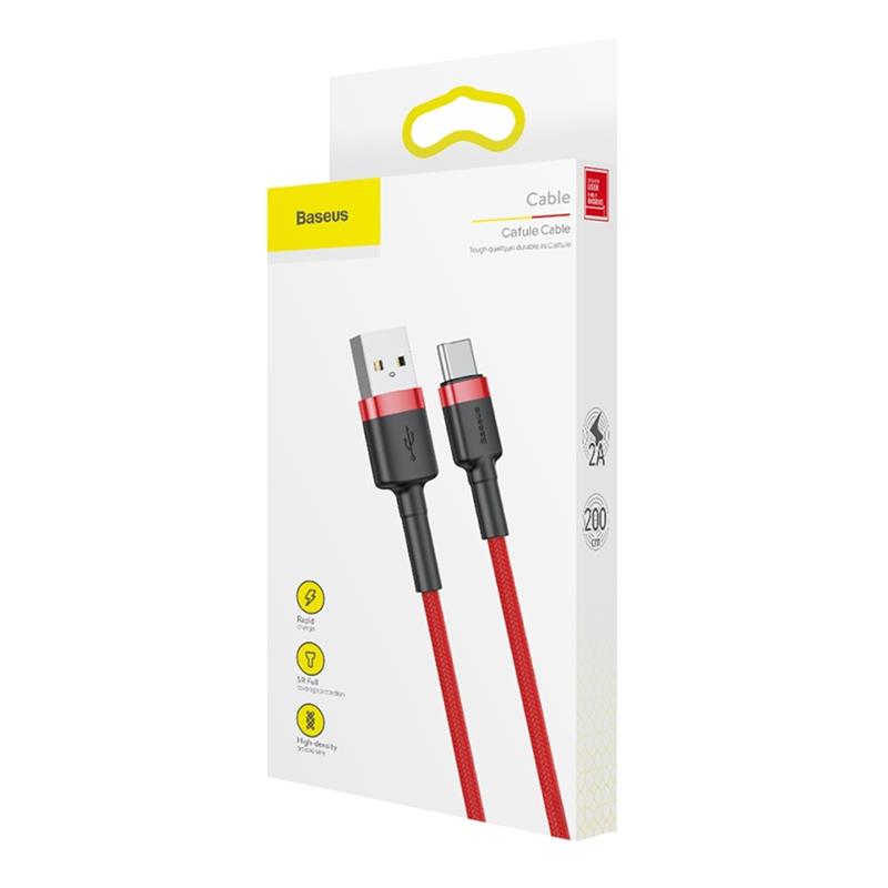KABEL USB/USB-C BASEUS CAFULE QC3.0 2A 3m czerwony
6953156296336-84523