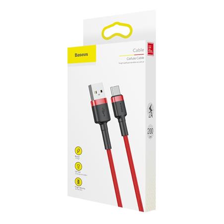 KABEL USB/USB-C BASEUS CAFULE QC3.0 2A 3m czerwony
6953156296336-84523