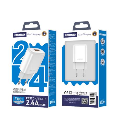 ŁADOWARKA SIECIOWA JELLICO EU01 1XUSB 2.4A 12W biała
6972310648743-86300
