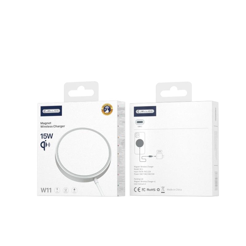 ŁADOWARKA INDUKCYJNA JELLICO MAGSAFE W11 15W biała-86489