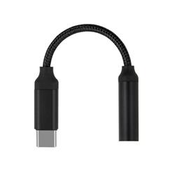 ADAPTER TYP C / JACK 3,5mm REVERSE czarny bulk-89188