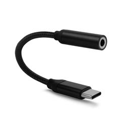 ADAPTER TYP C / JACK 3,5mm REVERSE czarny bulk-89189