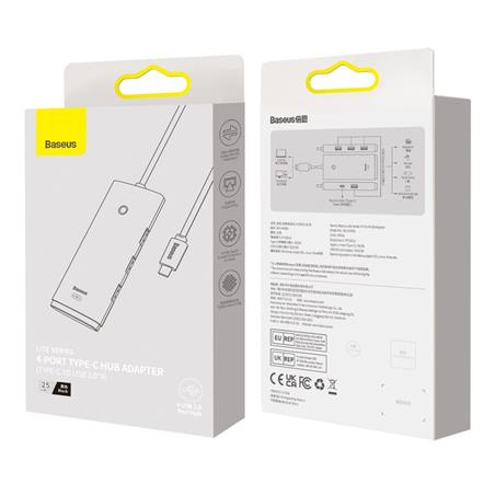 ADAPTER HUB BASEUS 4-PORT LITE SERIES USB-C - USB 3.0 
WKQX030301
6932172606244
-90252