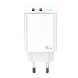 ŁADOWARKA SIECIOWA JELLICO EU19 GaN PD 40W 2 X USB-C   KABEL TYP C / LIGHTNING biała
6974929204778-92347