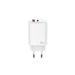 ŁADOWARKA SIECIOWA JELLICO EU13 1 X USB-C 1 X USB GaN PD 30W QC3.0   KABEL TYP C / LIGHTNING biała
6974929204754-94685