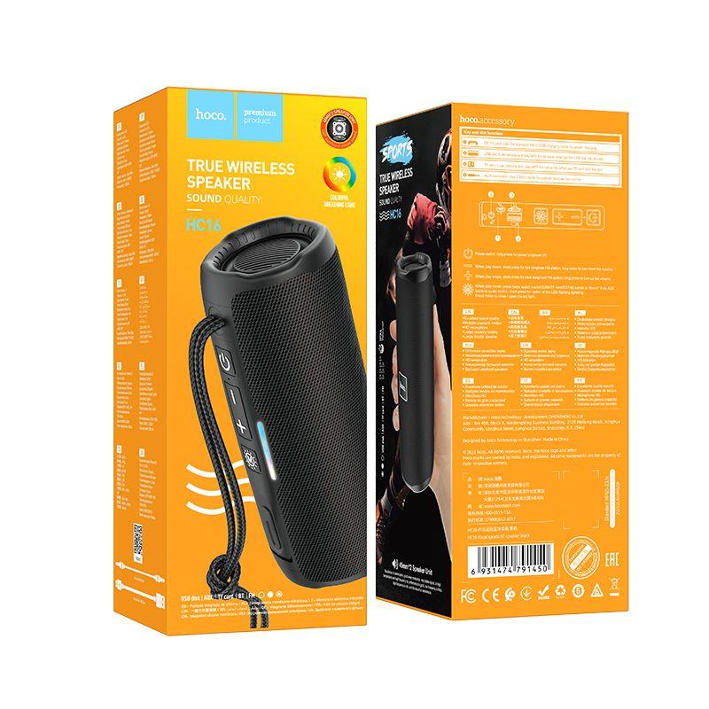 GŁOŚNIK BLUETOOTH HOCO HC16 czarny-95136 GŁOŚNIK BLUETOOTH HOCO HC16 czarny-95136