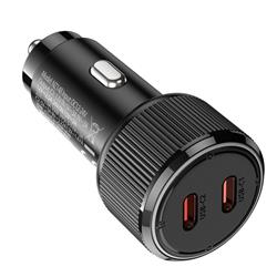 ŁADOWARKA SAMOCHODOWA HOCO NZ14B 2 X USB C QC 3.0 PD 50W czarna-95168